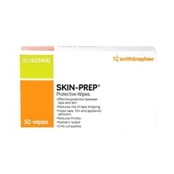 Smith & Nephew Smith+Nephew SKIN-PREP◊ Wipes, Protective Dressing Wipes, Skin Barrier Film, Contains Alcohol, Box of 50