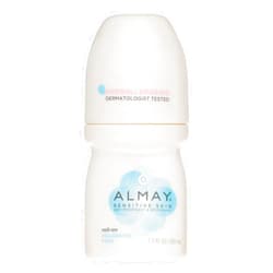 Almay Anti-Perspirant& Deodorant, Sensitive Skin, Roll-On, Fragrance Free 1.7 oz (Pack of 4)