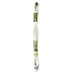 DMC 117-3072 Mouline Stranded Cotton Six Strand Embroidery Floss Thread, Light Beaver Grey, 8.7-Yard