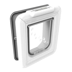 Cat Mate Elite I.D. Disc Cat Door with Timer Control, LCD Display, 4-Way Locking Options, Durable Polymer Construction -White