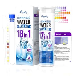 Pawfly 18 in 1 Drinking Water Test Kit, 125 Strips for Tap Water Well Swimming Pool Aquarium Spa, Home Water Quality Test Strips for pH Hardness Chlorine Lead Iron Copper Nitrate Fluoride & More