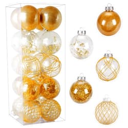 BSTDECOR Christmas Ball Ornaments Set, 20ct Large Clear Shatterproof 80mm/3.15