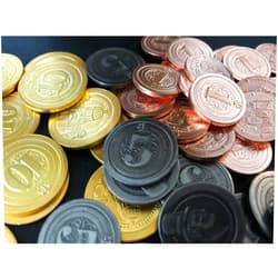 Sleeve Kings 50 Metal Coin Board Game Upgrade Set (Industrial Coins)