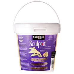 Sargent Art 2-Pound White Sculpt-It Resealable Tub, Non-Toxic, Little or No Shrinkage, Air Dry, Easy Storage