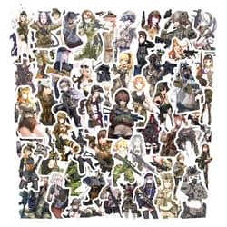 WASHBO 60Pcs Sexy Anime Camouflage Girl Stickers, Beauty Cartoon Sticker Collection,Reusable Vinyl Waterproof Stickers,DIY Decorative for Laptop Luggage Skateboard Water Bottles (Camouflage)