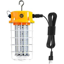 NS 15000LM Alternative to 400W HID/HPS 14.76FT Power Cord with US Plug 100W LED Work Light 5000K Temporary Lights Linkable Hanging Work Lights with Outlet & Hook for Outdoor Indoor