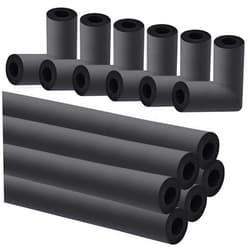 YEXEXINM 12 Pack Elbow Insulation Tubing Elbows，3/4 Inch Water Pipe Insulation Foam Tube with Pre Slit，Water Pipe Freeze Protection Heat Preservation Foam Tube for Outdoor Water Pipe Freeze Protection