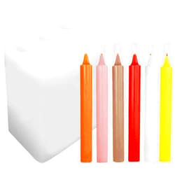 TOPYS 6 Holes Long Cylinder Silicone Candle Molds, Pillar Cylinder Shape Mold for Aromatherapy Candle Soy Wax Soap Clay Craft Plaster Resin Handmade Crafts Gifts Birthday Cake Decor(5.9in)
