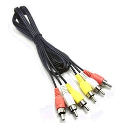 ZZJMCH 3 RCA Cable Audio Video Composite Cable, 5 ft RCA 3-Male to 3-Male, for TV, VCR, DVD, Satellite, and Home Theater Receivers