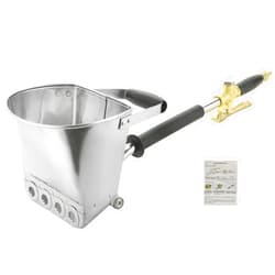 ATPEAM 4 Jet Stucco Sprayer | 4 Jet Wall Sprayer - Concrete Sprayer - Plaster Sprayer - Cement Mortar Spray Gun Hopper Gun Concrete Stucco Plaster Paint Wall Ceiling Tool