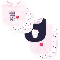 Hudson Baby Unisex Baby Cotton Terry Bib and Burp Cloth Set, Cupcake, One Size