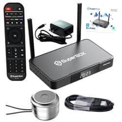 TETATONSHK 2024 Newest Super Saver Box S-5 P ro,4GB RAM+32GB ROM,with Voice Remote,6K HDMI,Wireless Speaker*1,Bluetooth 5.2,2T2R,Dual Band WiFi,Quad-Core,2T2R,2024 Newest Super Stable Box,Perfect for Family