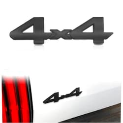 RBOKO Universal 4X4 Emblem Badge 3D Logo, Full Coverage Adhesive Replacement Compatible with Toyota 4Run, Tac, Tun SUV Truck Pickup Model, 3D Metal Matte Black Logo Trunk Badge (Matte Black)