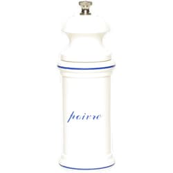 Fletchers Mill Fletchers' Mill Provencal Pepper Mill, White with Blue 