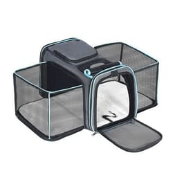Pesen Expandable Dog & Cat Carrier, Airline Approved Soft Pet Carrier, Breathable & Collapsible Design, Ideal for Small Dogs, Cats, Rabbits and Other Small Animals – Larger Expansion Area for Comfort