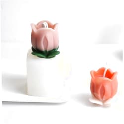 MovFlax 2Pcs Tulip Mold 3D Flower Silicone Candle Molds, Resin Pillar Mould, DIY Handmade Supplies for Cake Baking, Soap Aromatherapy Home Decorations, Gypsum Clay Crafts Making