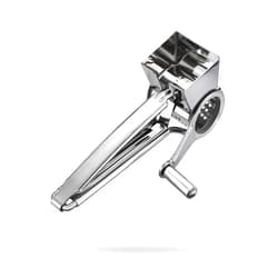 TONMA Multipurpose Rotary Cheese Grater with 1 Stainless Steel Handheld Drums for Parmesan, Mozzerella, Vegetables and More, Ergonomic Design