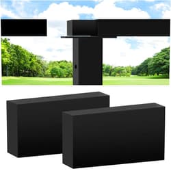 Gyykzz 2 Pack Black Extension Connector for Stainless Steel Flat Handrail, Rectangular Hand Rail Fitting for Top Cable Railing, High Strength POM Connecting Block for Stair Horizontal Handrail