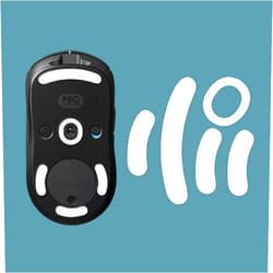 NYIEFADA 2 Sets Mouse Feet for Logitech G Pro Wireless Skates 2.0 ICE Rounded Curved Edges Superlight Replacement Pads Smooth Wireless Gaming Mouse Thicker and Sturdier PTFE Upgrade