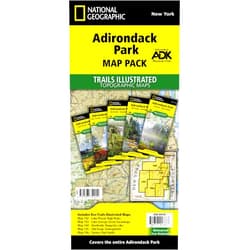By National Geographic Maps - Trails Illustrated (Author) Adirondack Park [Map Pack Bundle] (National Geographic Trails Illustrated Map)