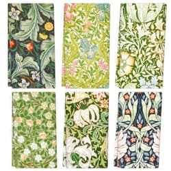 Quera 6 Pack William Morris Floral Kitchen Towels Dish Cloth Decorative Counter Tea Towels for Home Cooking Clean Kitchen Party Supplies- 18 X 28 Inches