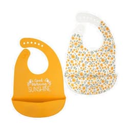 Lila & Jack 2 PK Silicone Bibs for Babies & Toddlers, BPA Free Waterproof Soft Durable Adjustable Silicone Bibs