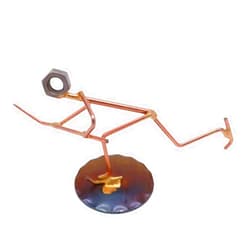Rock Creek Metal Craft Ice Hockey Collectible Handmade Metal Art Figurine, Desk Accessories, Trophy, Boss Gift, Office Décor, Sports