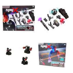 MUKIKIM SpyX/Micro Gear Set + Lazer Trap Alarm - 4 Must-Have Spy Tools Attached to an Adjustable Belt + Invisible LED Beam Barrier & Alarm! Jr Spy Fan Favorite & Perfect for Your Spy Gear Collection!