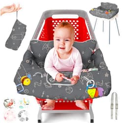 PILLANI Shopping Cart Cover for Baby PILLANI, Baby Registry Items, High Chair Cover for Restaurant Seat, Grocery Cart Cover for Baby Girl and Boy, Buggy Covers for Babies, Toddler Cart Cover