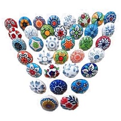 JGARTS 20 X Mix Vintage Look Flower Ceramic Knobs Door Handle Cabinet Drawer Cupboard Pull