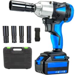 CANBRAKE 2000N Cordless Impact Wrench Set, 21V 1/2 inch Brushless High Torque Cordless Impact Wrench，5500RPM Power Electric Impact Gun with 2 x 4.0Ah Battery, Using for Heavy Duty Truck Mower