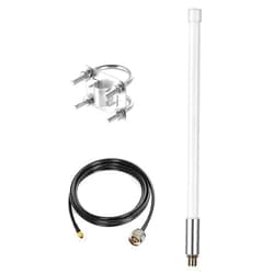 Eifagur 1090MHz 978MHz Dual Band ADS-B Antenna Flightaware Outdoor 5dBi Fiberglass Antenna with 10ft Extension SMA Cable, Increase Catching Distance and Number, Eifagur