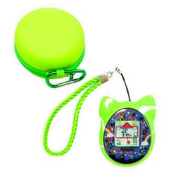 RAWECUD Hard Carrying Case and Protective Silicone Cover for Tamagotchi On Virtual Interactive Pet Game Machine (Green)