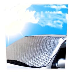 LSXIAO-Car Sun Shade Heavy Duty Protective Windshield Cover UV Protection Winter Resist Frost All Weather Suitable for Automotive SUV, 2 Sizes (Color : Silver, Size : 147x100cm)