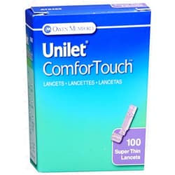 Owen Mumford Owen-Mumford Owen Mumford AT0465 Unilet ComforTouch Lancet, μLtra Thin, 30G, Purple (Pack of 100)