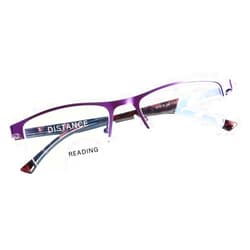 FONHCOO Bifocal Reading Glasses for Women Men, Metal Half Frame Blue Light Blocking Readers Anti UV/Glare/Eyestrain
