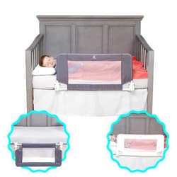 hiccapop Convertible Crib Bed Rail for Toddlers | Crib Rail Guard, Toddler Bed Rail for Crib | Baby Bed Rail Guard with Reinforced Anchor Safety
