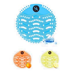 Carter SA Urinal Screen Deodorizer for the toilet with anti-splash - Pack of 15 (Lemon, Orange, and Ocean, 5 each)