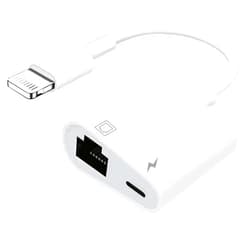 RICHUPON Lightning to Ethernet Adapter with Charging，[Apple MFi Certified] RJ45 to Lightning Ethernet LAN Network Adapter, Compatible with iPhone 14 13 12 11/iPad，Supports 100Mbps High Speed Ethernet Network