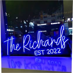 TAADEEBO Custom Neon Signs, Personalised Large Led Neon Lights Sign Customizable for Wall Decor Wedding Birthday Party Bedroom Bar Shop Name Logo Lights (Optional 16