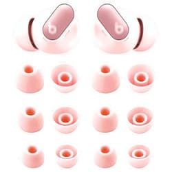 BLUEWALL Eartips Compatible with Beats Studio Buds + Studio Buds Plus, S/M/L 3 Sizes Soft Silicon Earbud Tips Replacement Eartips Compatible with Beats Studio Buds + 6 Pairs Cosmic Pink