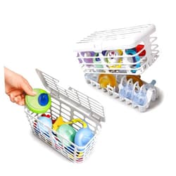 Prince Lionheart Made in USA High Capacity 2-in-1 Dishwasher Basket for Toddlers & Infants Bottle Parts & Accessories | Fits all Dishwashers | 100% Recycled Plastic