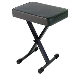 GLEAM Keyboard Bench Padded Cushion X-Style Height Adjustable 14.5-18.5in Piano Stool Bench Keyboard Chair Black