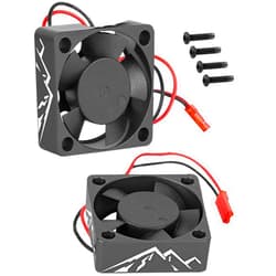 HopsupRC RC Heatsink High Speed Motor Cooling Fan 28000RPM,30MM Heat Sink with 4.8-8.4V Cooling Fan Upgrades Part for 1/10 1/8 Brushless Motor RC Car 36 42 Series 3660 3650 3670 540 F540 550.Black(2 PCS)