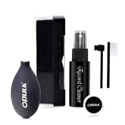 OPULA Vinyl Record Cleaning Kit - OPULA 6PCS Vinyl Records Cleaner Kit for Records Albums - Soft Velvet Record Brush, Air Blower, Stylus Gel, Cleaning Liquid, Stylus Brush, Brush for Velvet