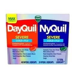 Vicks DayQuil and NyQuil Severe Cough, Cold, & Flu Relief LiquiCaps Convenience Pack (72 ct.)