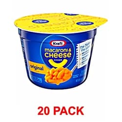 Kraft Macaroni & Cheese Kraft Easy Mac Original Flavor Mac & Cheese Dinner (2.05 oz Cups, Pack of 20)