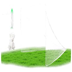 Wiseek 6x6x7’Lacrosse Replace Net,3.5mm/4mm/5mm Heavy Duty Lacrosse Net with 1x Installation Tool and 2x49ft Lacrosse Goal Net Lacing Rope,Multiple Size Lacrosse Nets for Backyard Practice or Competition