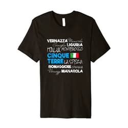 Cinque Terre Retro La Spezia Italy Liguria Vintage Souvenir Premium T-Shirt