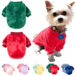 FabriCastle Christmas Dog Sweater, Pack of 2, Dog Clothes, Dog Coat, Dog Jacket for Small Medium Dogs Boy or Girl, Ultra Soft and Warm Cat Pet Sweaters (Large, Dark red,Dark Green)
